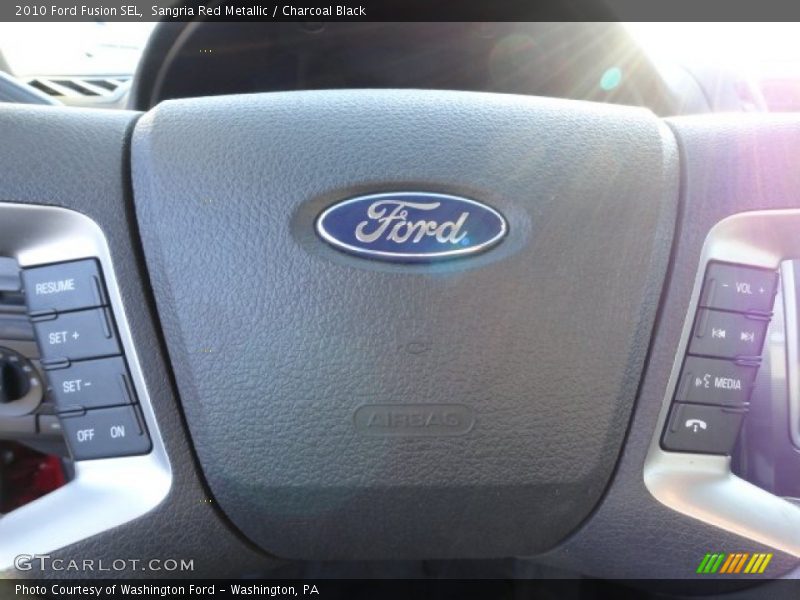 Sangria Red Metallic / Charcoal Black 2010 Ford Fusion SEL