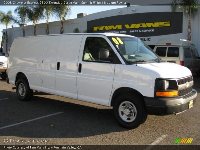 Summit White / Medium Pewter 2008 Chevrolet Express 2500 Extended Cargo Van