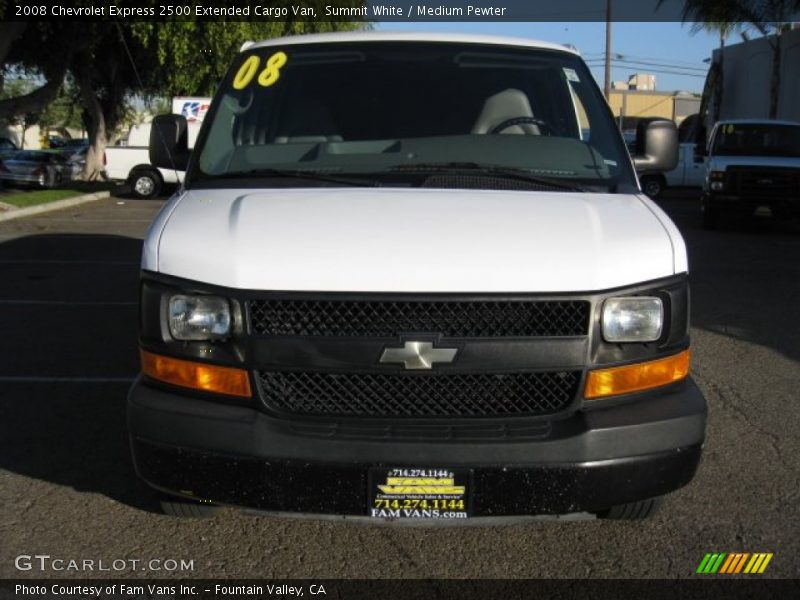 Summit White / Medium Pewter 2008 Chevrolet Express 2500 Extended Cargo Van