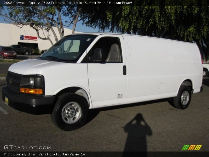 Summit White / Medium Pewter 2008 Chevrolet Express 2500 Extended Cargo Van