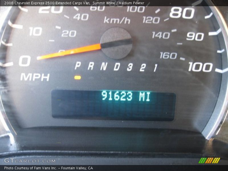 Summit White / Medium Pewter 2008 Chevrolet Express 2500 Extended Cargo Van
