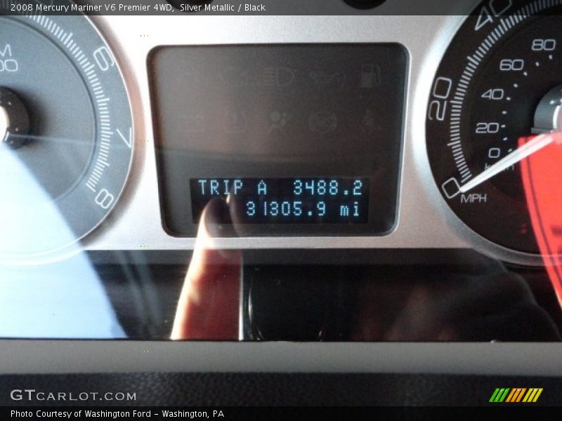 Silver Metallic / Black 2008 Mercury Mariner V6 Premier 4WD