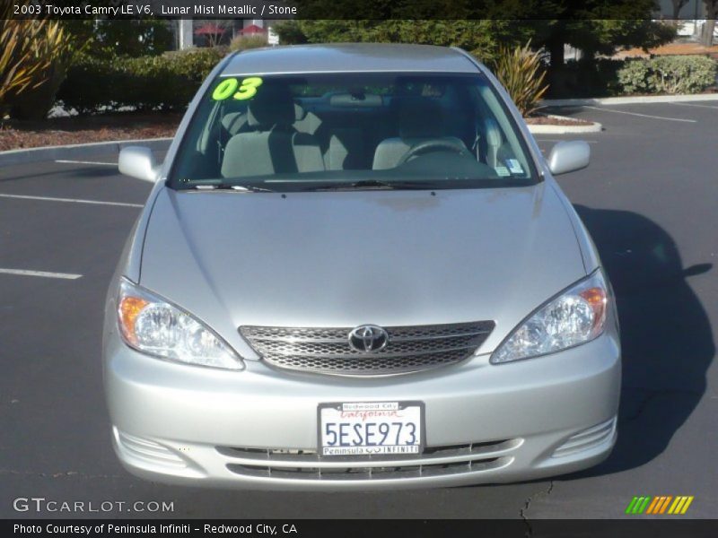 Lunar Mist Metallic / Stone 2003 Toyota Camry LE V6