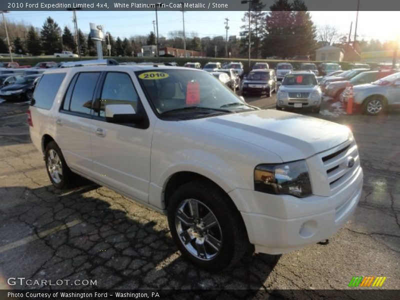 White Platinum Tri-Coat Metallic / Stone 2010 Ford Expedition Limited 4x4