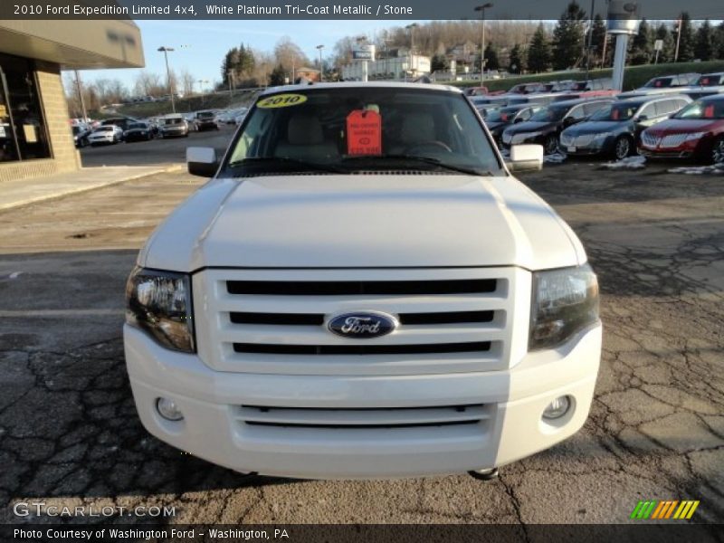 White Platinum Tri-Coat Metallic / Stone 2010 Ford Expedition Limited 4x4