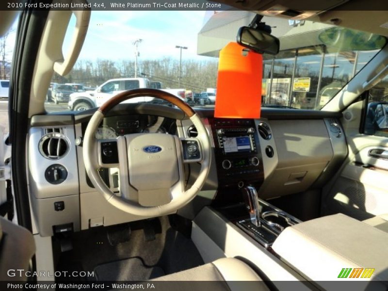 White Platinum Tri-Coat Metallic / Stone 2010 Ford Expedition Limited 4x4