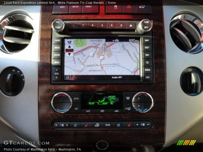 White Platinum Tri-Coat Metallic / Stone 2010 Ford Expedition Limited 4x4