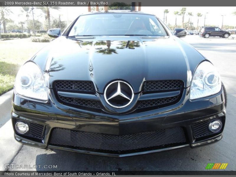 Black / Black/Red 2009 Mercedes-Benz SLK 350 Roadster