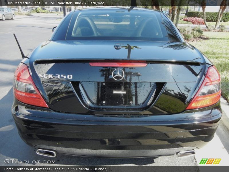 Black / Black/Red 2009 Mercedes-Benz SLK 350 Roadster
