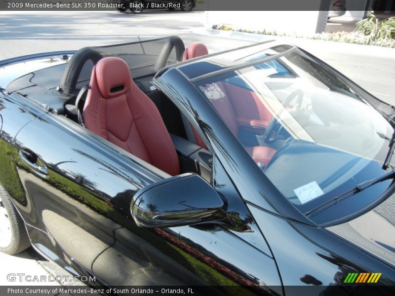 Black / Black/Red 2009 Mercedes-Benz SLK 350 Roadster