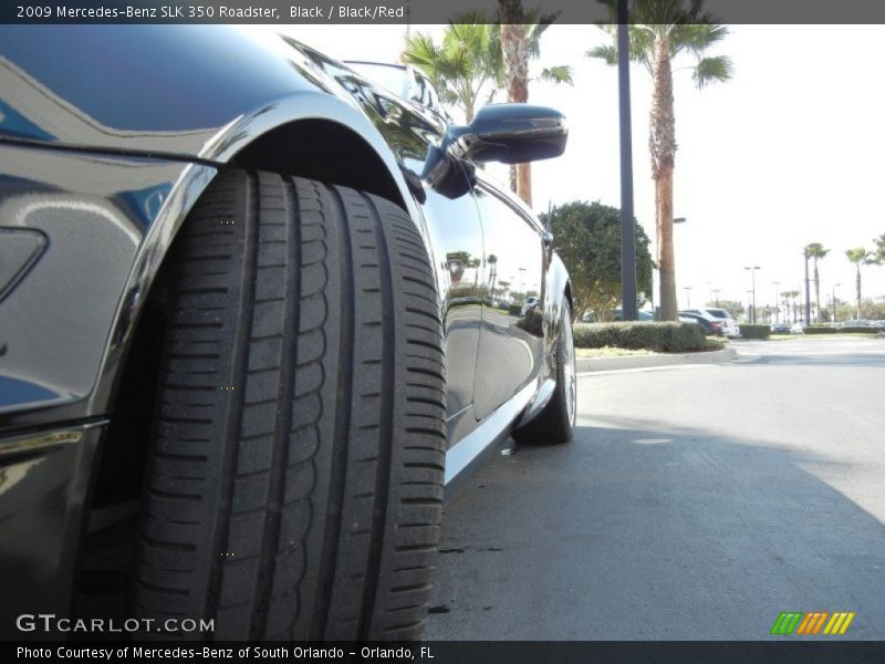 Black / Black/Red 2009 Mercedes-Benz SLK 350 Roadster