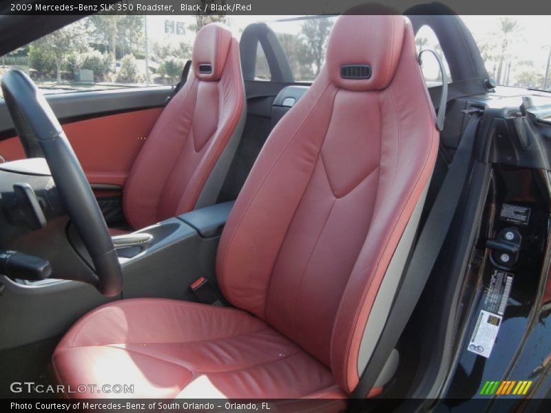  2009 SLK 350 Roadster Black/Red Interior