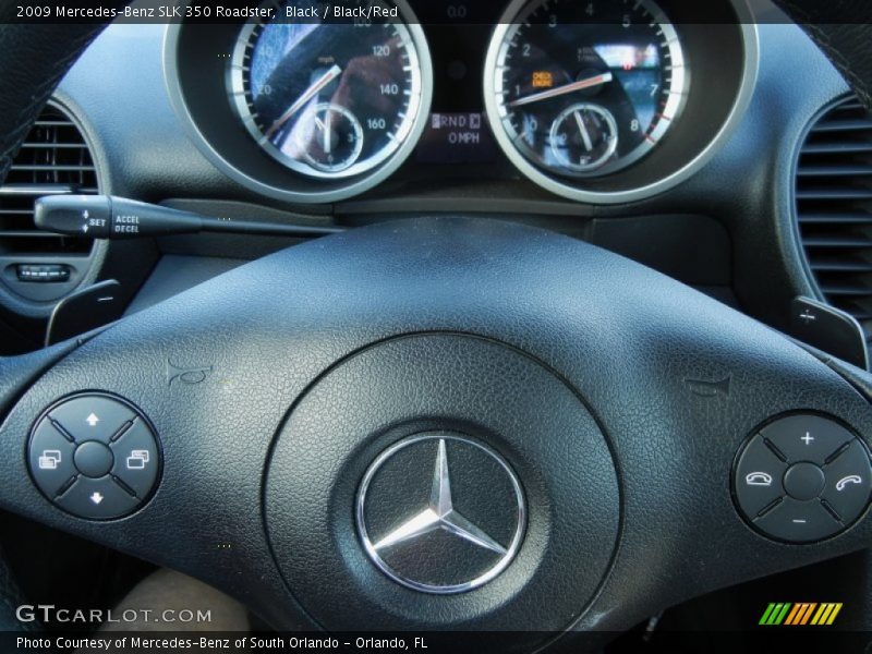 Black / Black/Red 2009 Mercedes-Benz SLK 350 Roadster