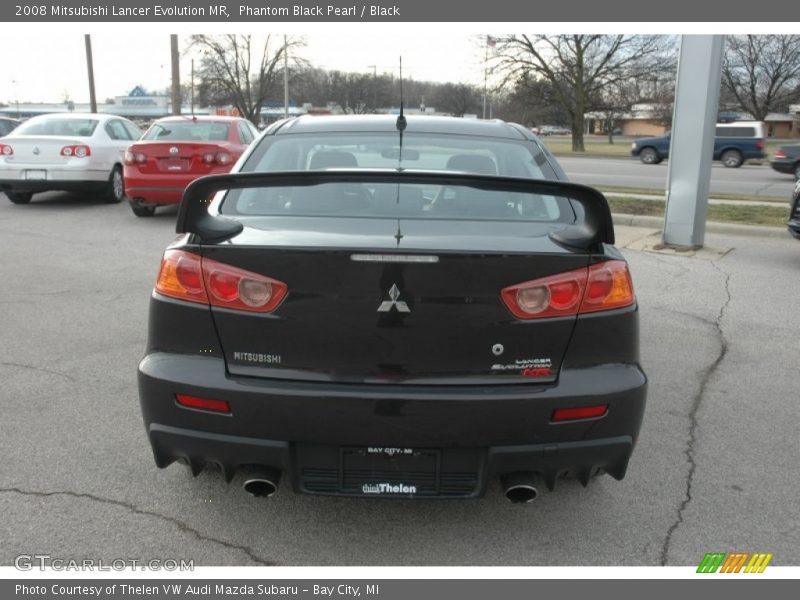 Phantom Black Pearl / Black 2008 Mitsubishi Lancer Evolution MR