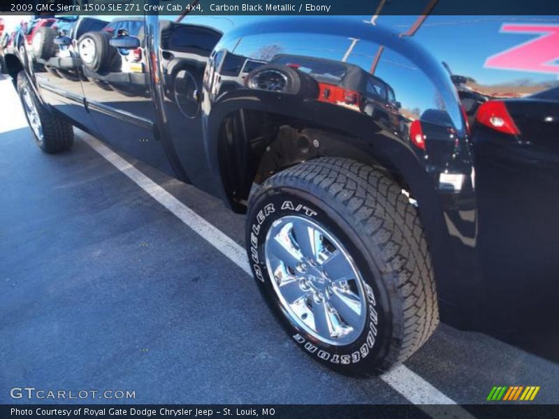 Carbon Black Metallic / Ebony 2009 GMC Sierra 1500 SLE Z71 Crew Cab 4x4