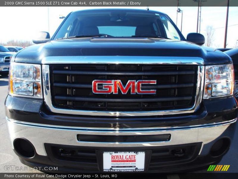 Carbon Black Metallic / Ebony 2009 GMC Sierra 1500 SLE Z71 Crew Cab 4x4