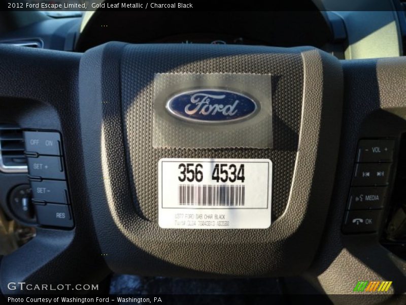 Gold Leaf Metallic / Charcoal Black 2012 Ford Escape Limited