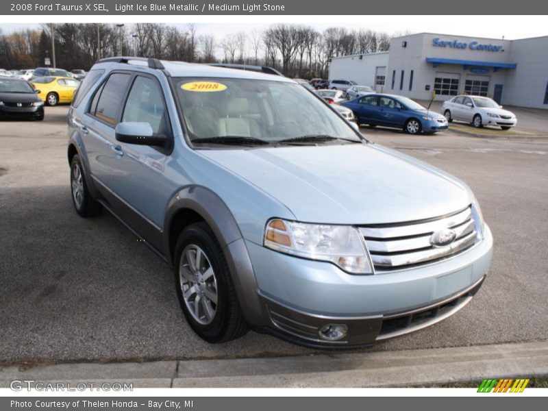 Light Ice Blue Metallic / Medium Light Stone 2008 Ford Taurus X SEL