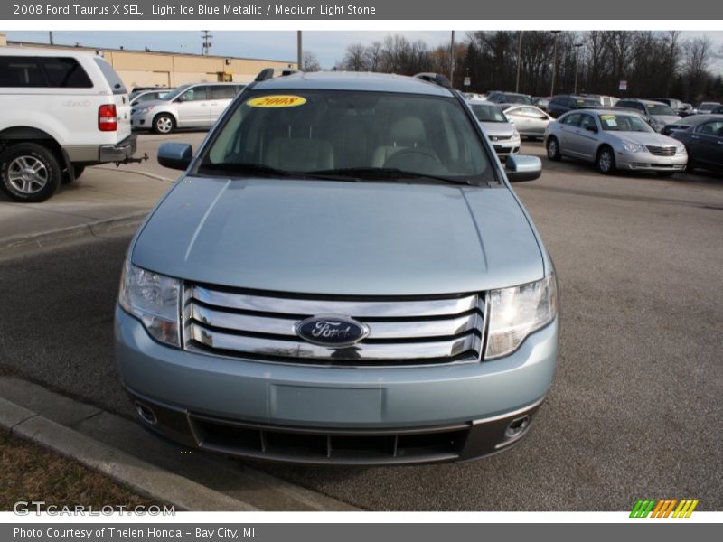 Light Ice Blue Metallic / Medium Light Stone 2008 Ford Taurus X SEL