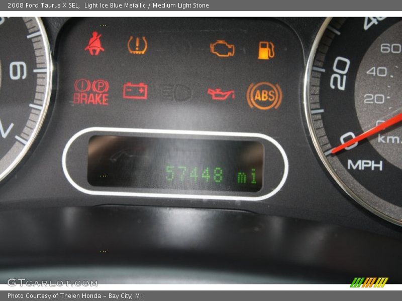 Light Ice Blue Metallic / Medium Light Stone 2008 Ford Taurus X SEL