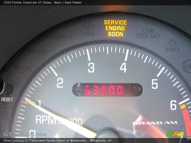 Black / Dark Pewter 2000 Pontiac Grand Am GT Sedan