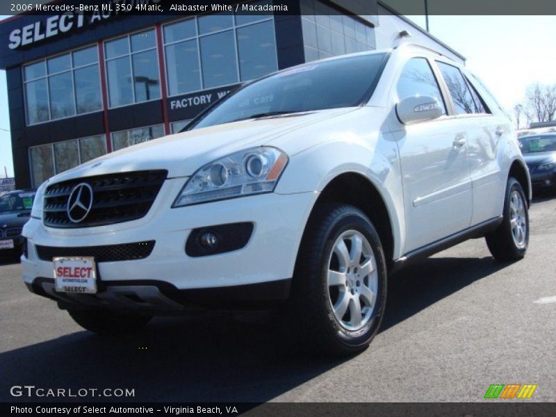 Alabaster White / Macadamia 2006 Mercedes-Benz ML 350 4Matic
