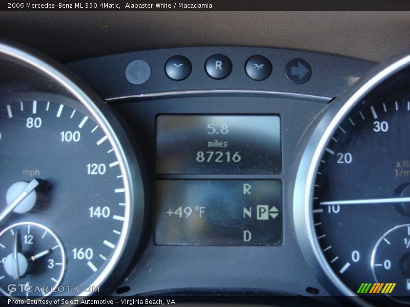 Alabaster White / Macadamia 2006 Mercedes-Benz ML 350 4Matic