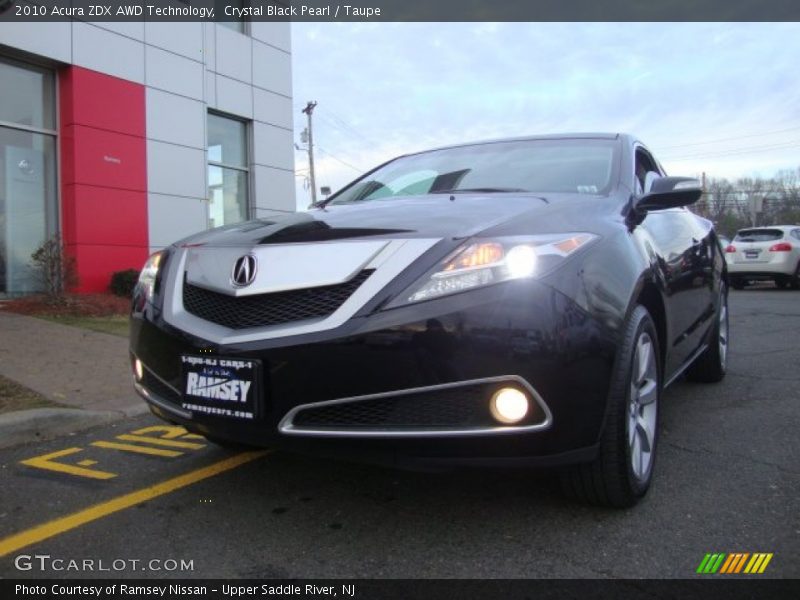 Crystal Black Pearl / Taupe 2010 Acura ZDX AWD Technology