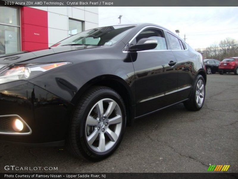Crystal Black Pearl / Taupe 2010 Acura ZDX AWD Technology