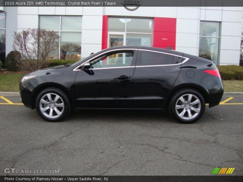 Crystal Black Pearl / Taupe 2010 Acura ZDX AWD Technology
