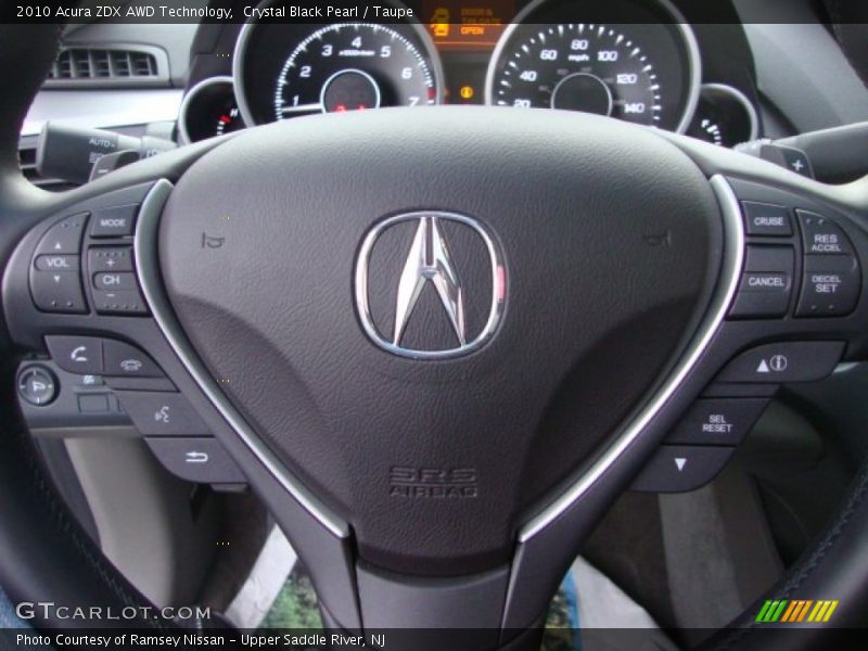 Crystal Black Pearl / Taupe 2010 Acura ZDX AWD Technology