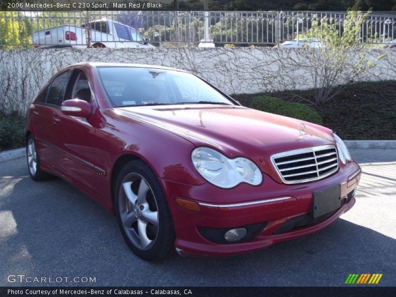 Mars Red / Black 2006 Mercedes-Benz C 230 Sport