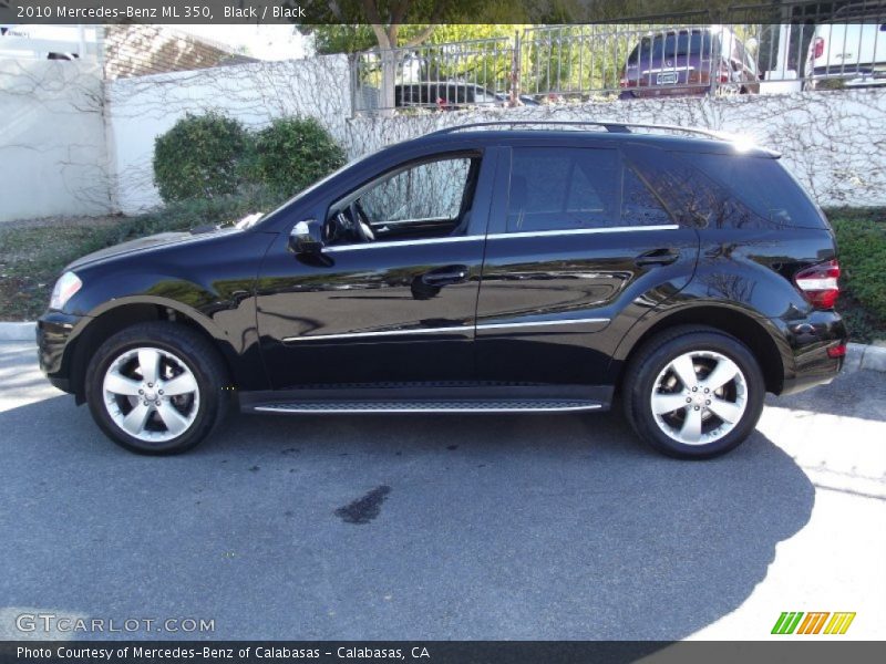 Black / Black 2010 Mercedes-Benz ML 350