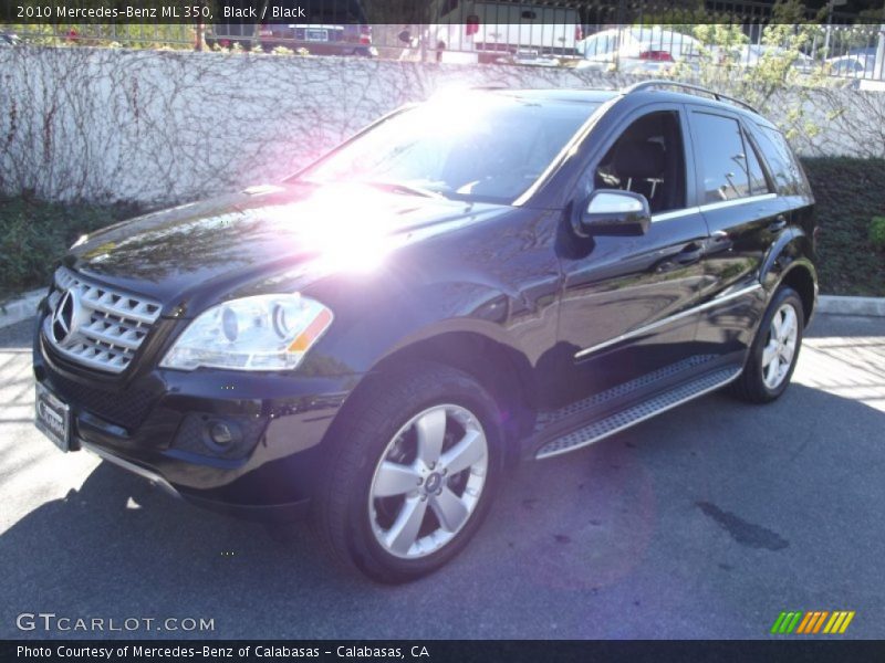 Black / Black 2010 Mercedes-Benz ML 350