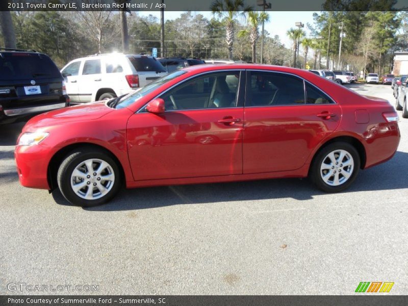 Barcelona Red Metallic / Ash 2011 Toyota Camry LE