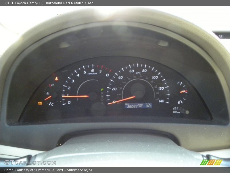 Barcelona Red Metallic / Ash 2011 Toyota Camry LE