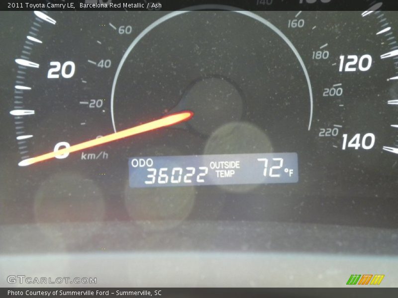 Barcelona Red Metallic / Ash 2011 Toyota Camry LE