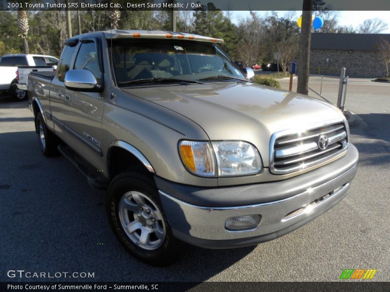 Desert Sand Metallic / Oak 2001 Toyota Tundra SR5 Extended Cab