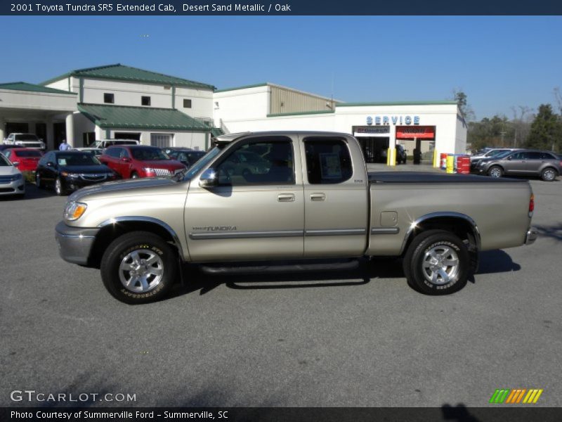 Desert Sand Metallic / Oak 2001 Toyota Tundra SR5 Extended Cab