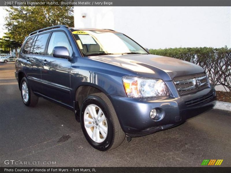 Bluestone Metallic / Ivory Beige 2007 Toyota Highlander Hybrid