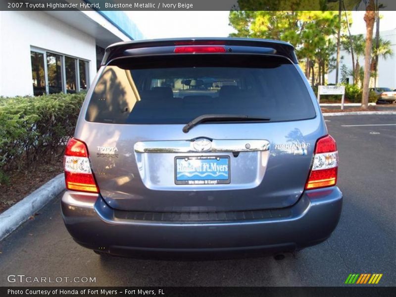 Bluestone Metallic / Ivory Beige 2007 Toyota Highlander Hybrid