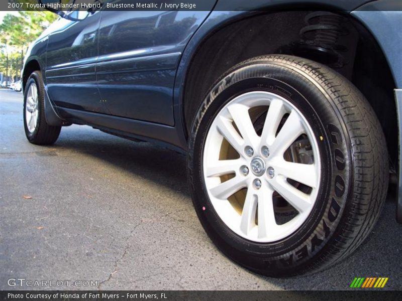 Bluestone Metallic / Ivory Beige 2007 Toyota Highlander Hybrid