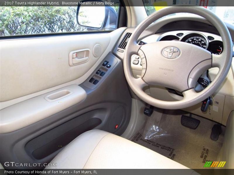 Bluestone Metallic / Ivory Beige 2007 Toyota Highlander Hybrid
