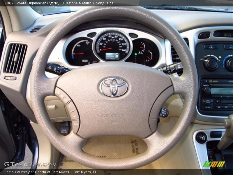 Bluestone Metallic / Ivory Beige 2007 Toyota Highlander Hybrid