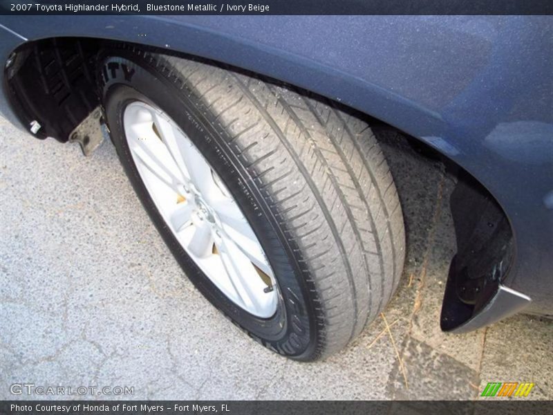 Bluestone Metallic / Ivory Beige 2007 Toyota Highlander Hybrid