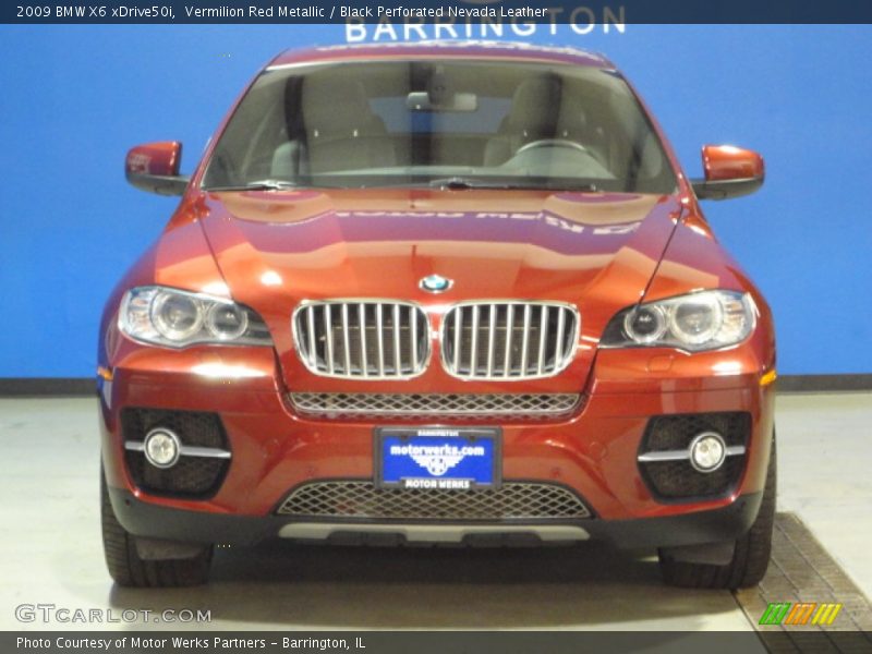 Vermilion Red Metallic / Black Perforated Nevada Leather 2009 BMW X6 xDrive50i