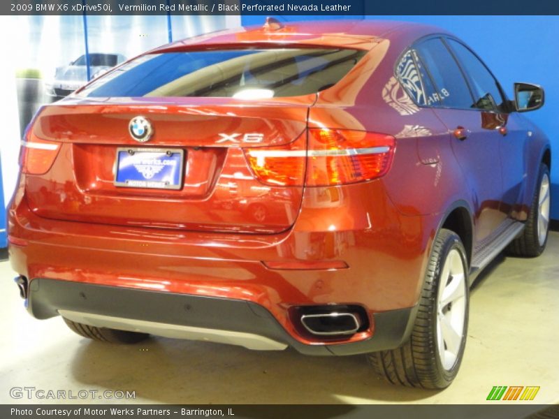 Vermilion Red Metallic / Black Perforated Nevada Leather 2009 BMW X6 xDrive50i