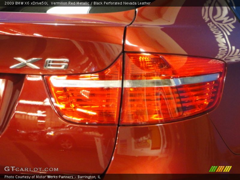 Vermilion Red Metallic / Black Perforated Nevada Leather 2009 BMW X6 xDrive50i