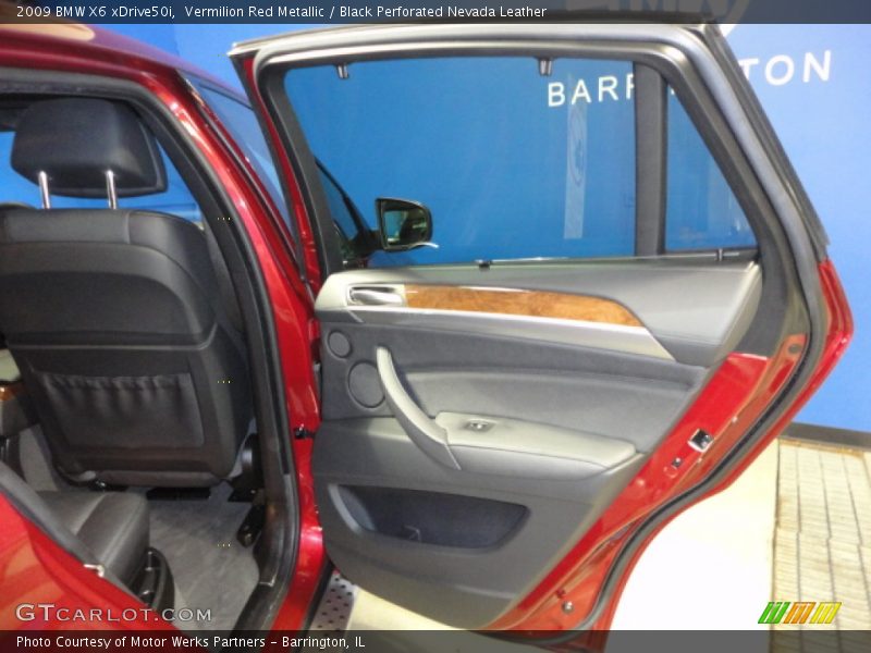Vermilion Red Metallic / Black Perforated Nevada Leather 2009 BMW X6 xDrive50i