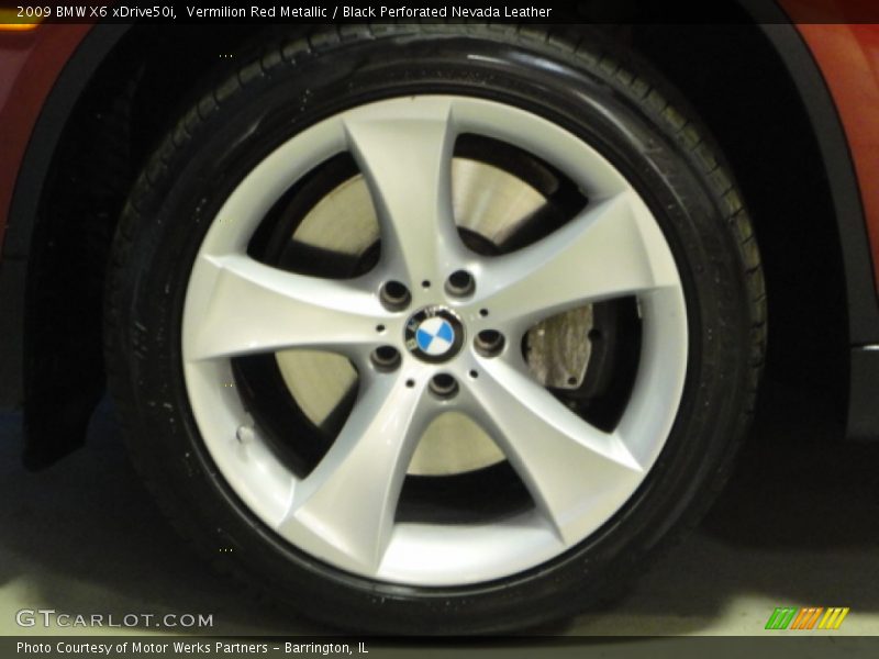 Vermilion Red Metallic / Black Perforated Nevada Leather 2009 BMW X6 xDrive50i
